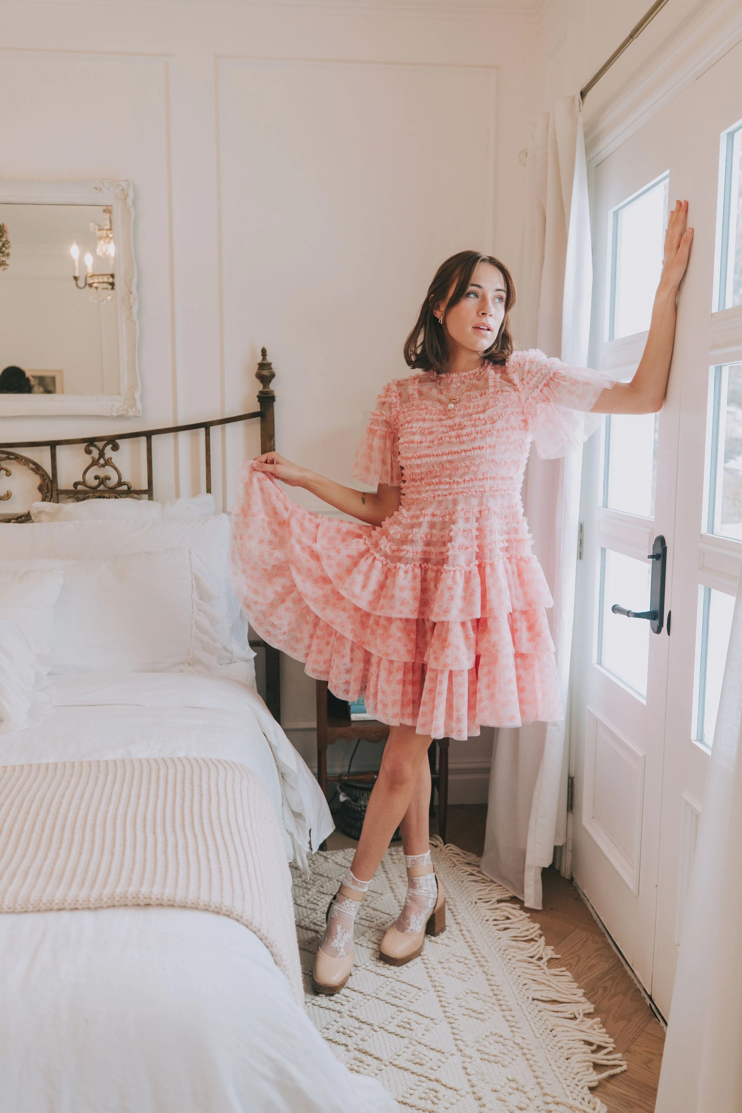 EXCLUSIVE - Cherry Blossom Ripple Dress - Image 13