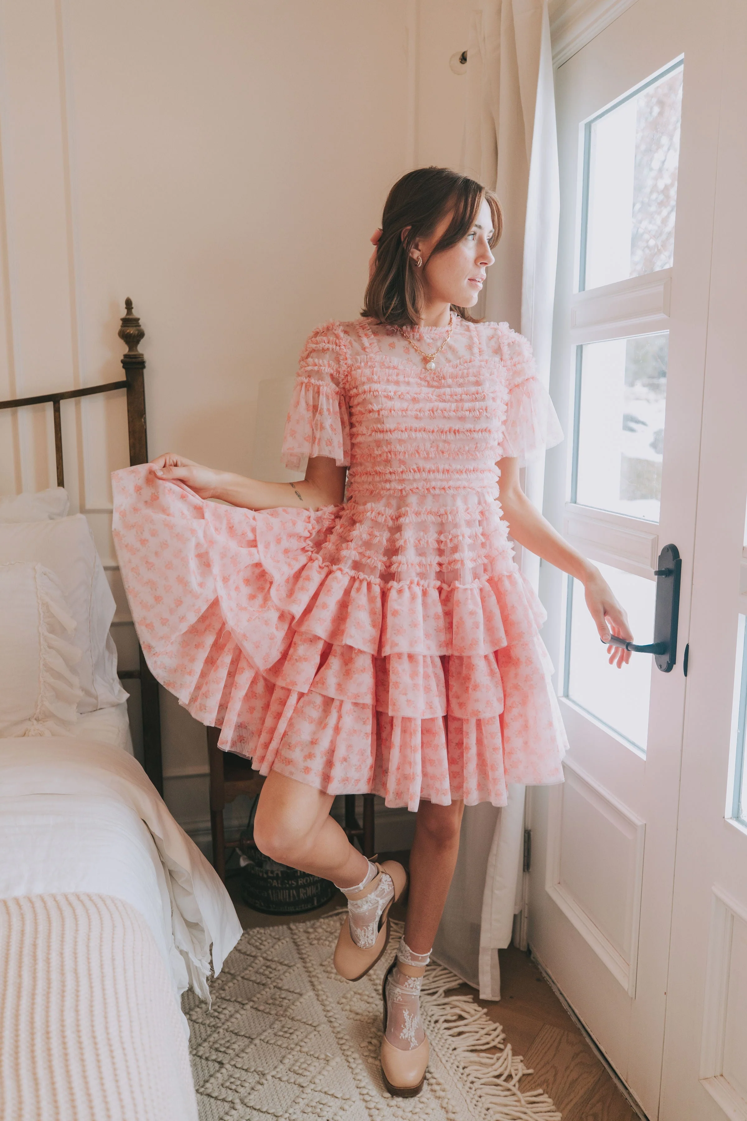 EXCLUSIVE - Cherry Blossom Ripple Dress - Image 14