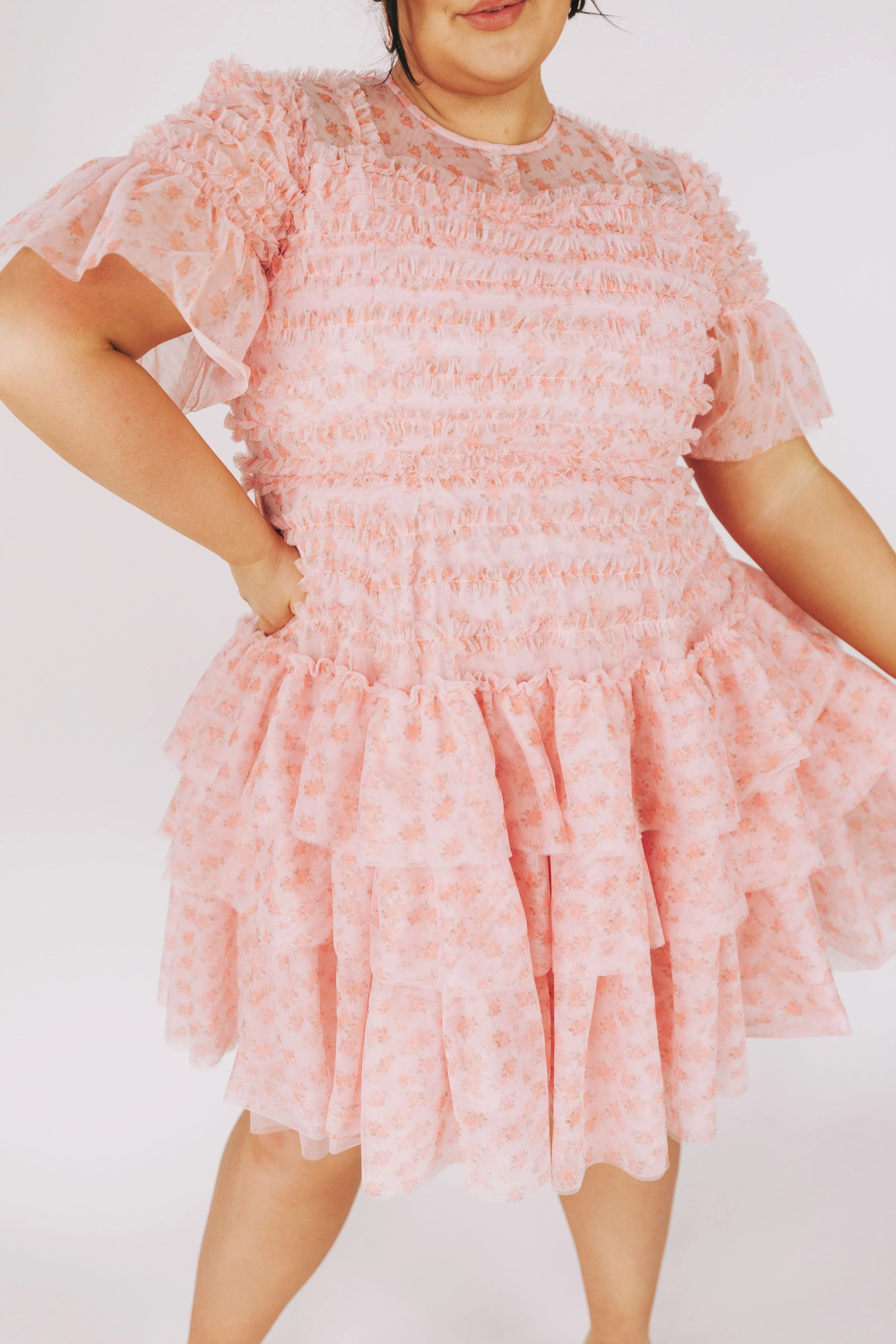 EXCLUSIVE - Cherry Blossom Ripple Dress - Image 24