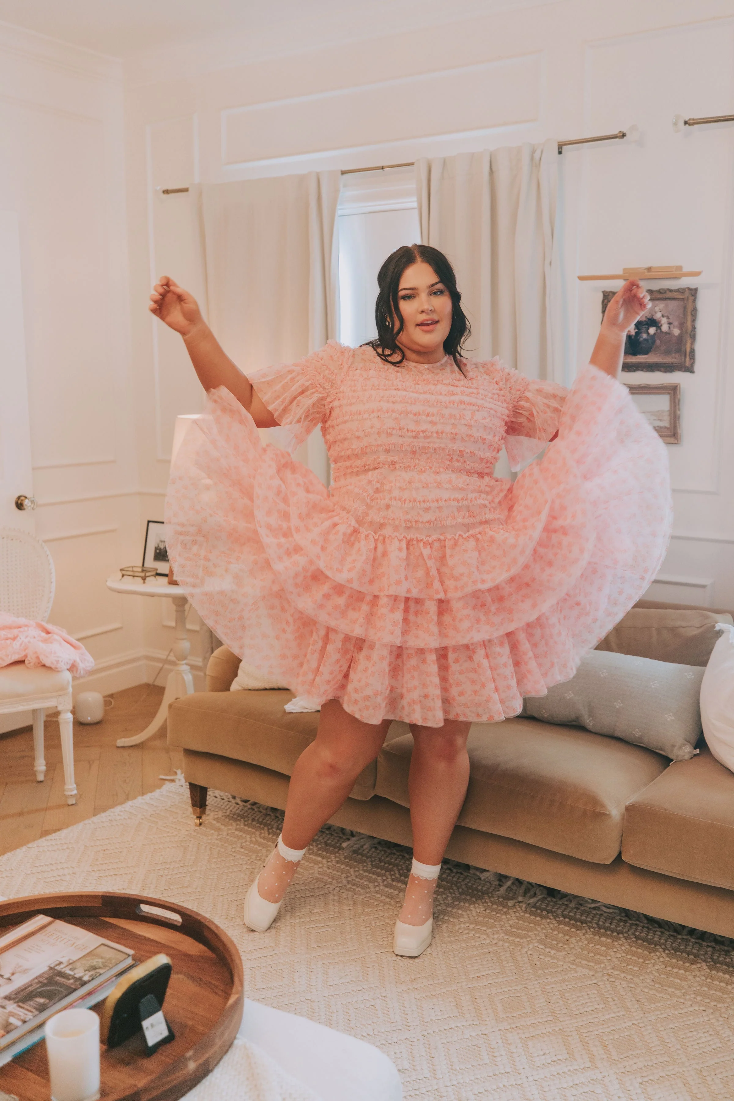 EXCLUSIVE - Cherry Blossom Ripple Dress - Image 29