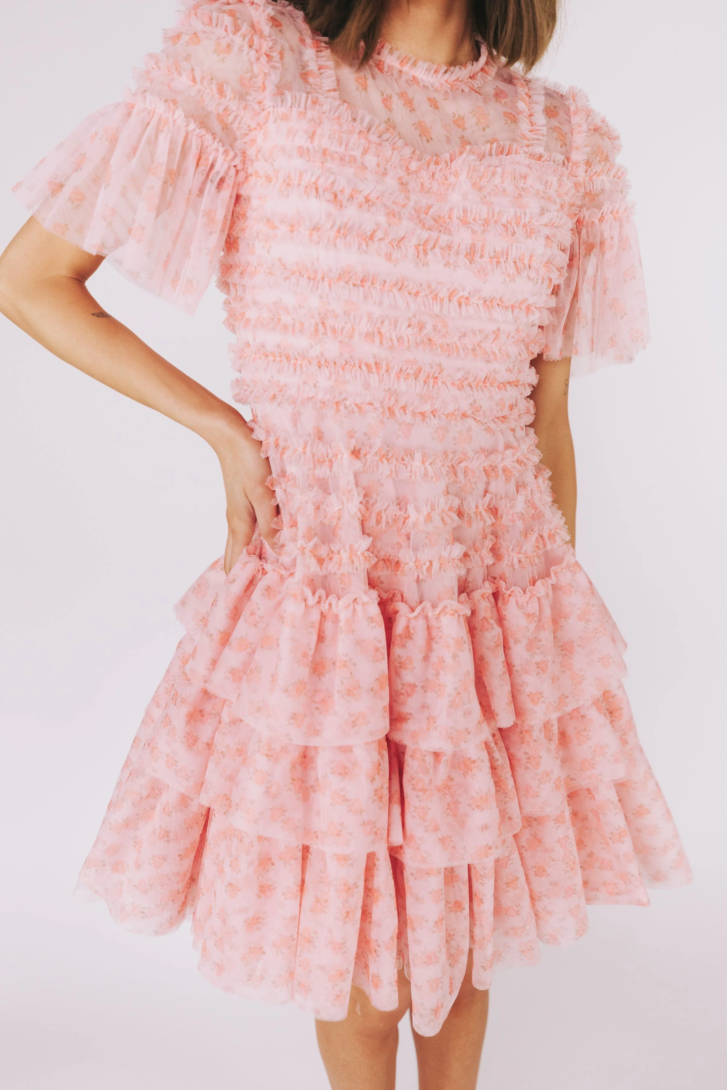 EXCLUSIVE - Cherry Blossom Ripple Dress - Image 7