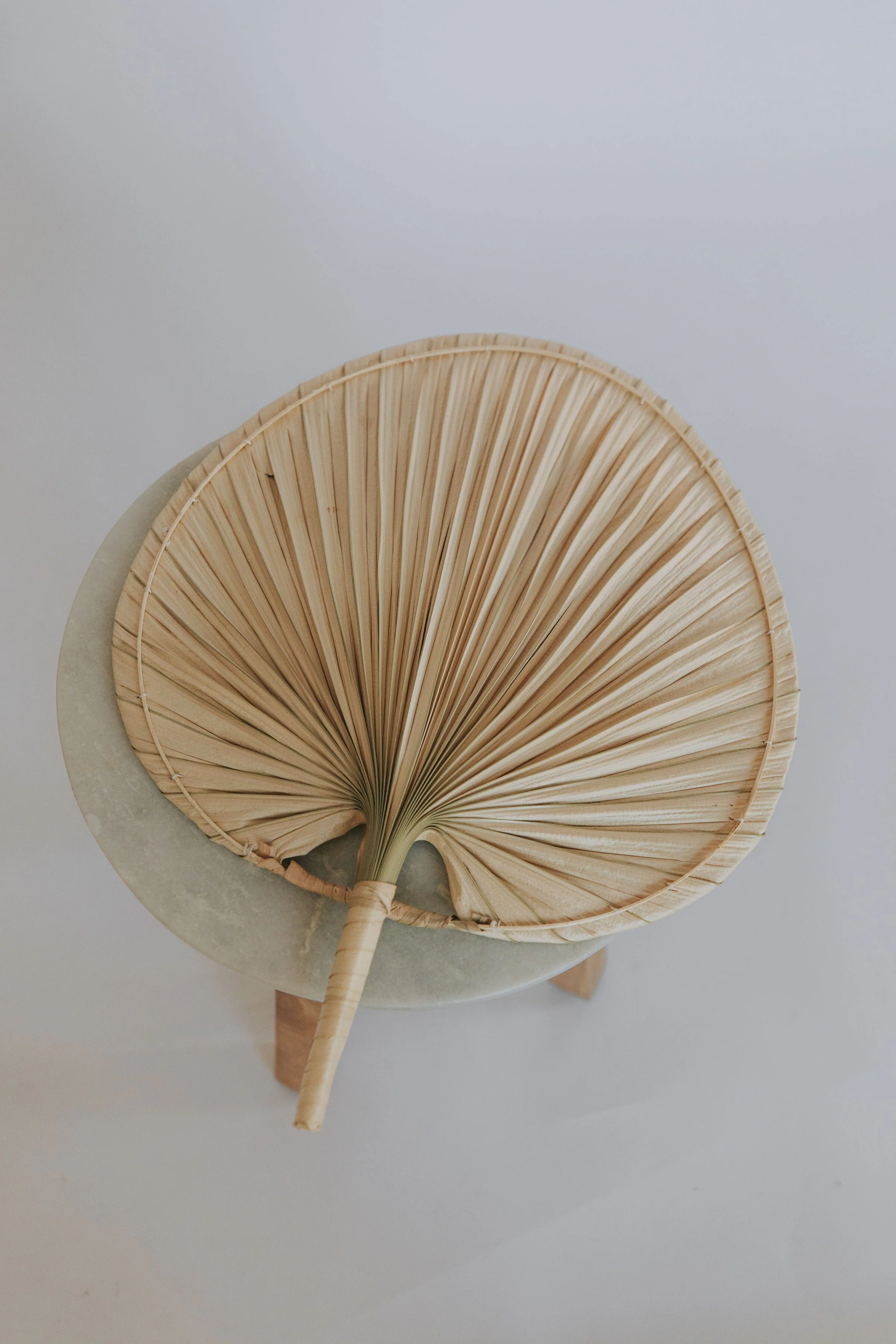 Natural Palm Leaf Fan Set - Image 3