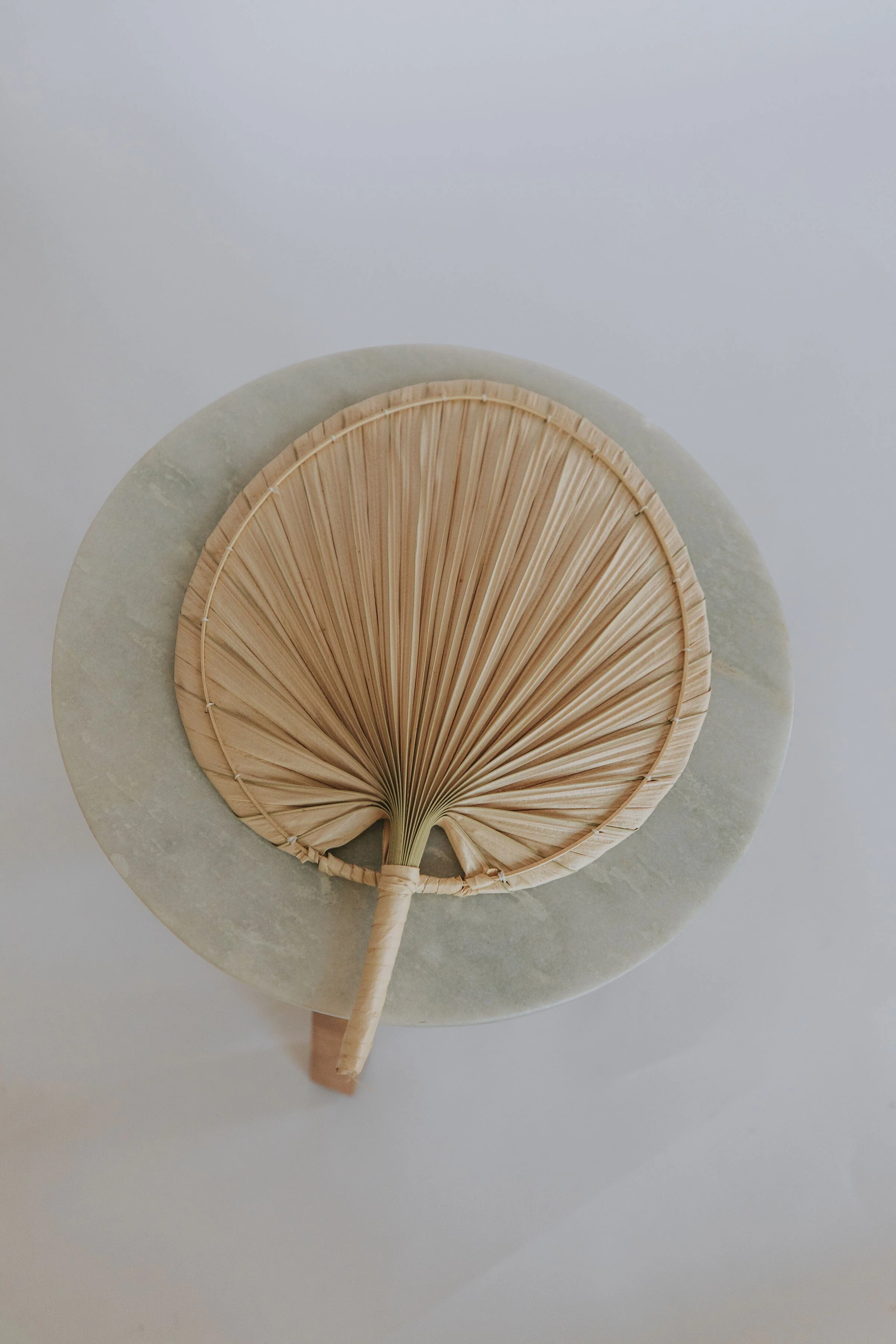 Natural Palm Leaf Fan Set - Image 4